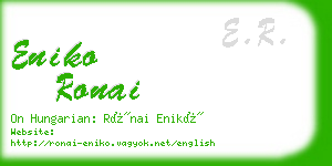 eniko ronai business card